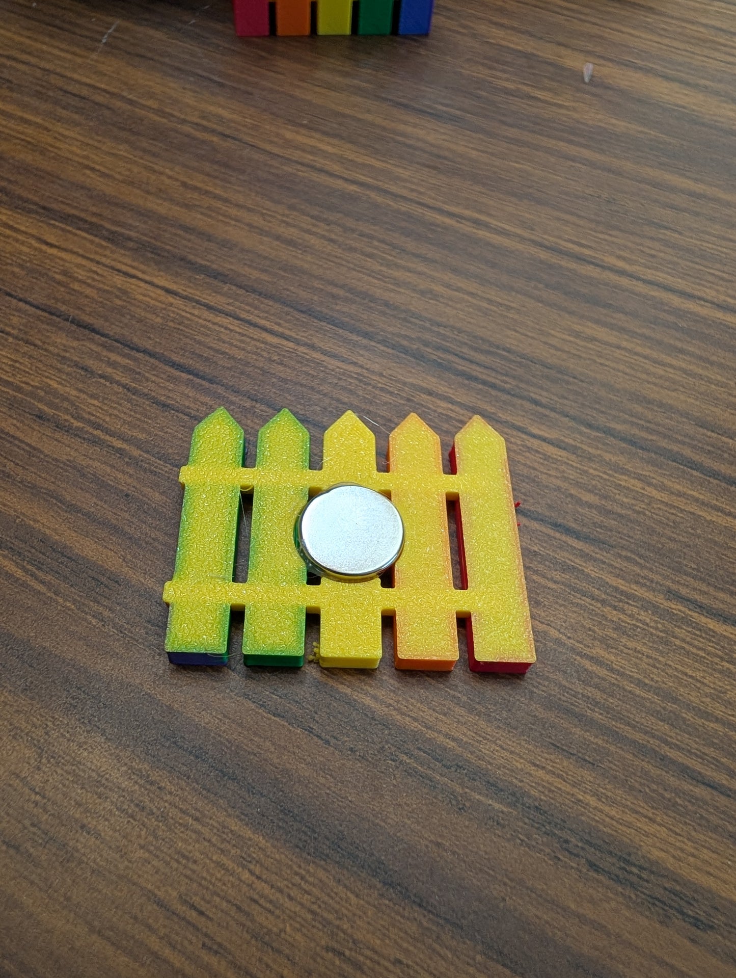 Rainbow Fence Pin and Magnet Set Made in Key West