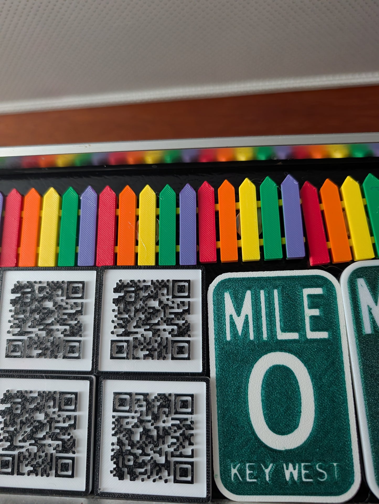 Rainbow Fence Pin and Magnet Set Made in Key West