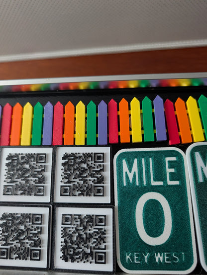 Rainbow Fence Pin and Magnet Set Made in Key West