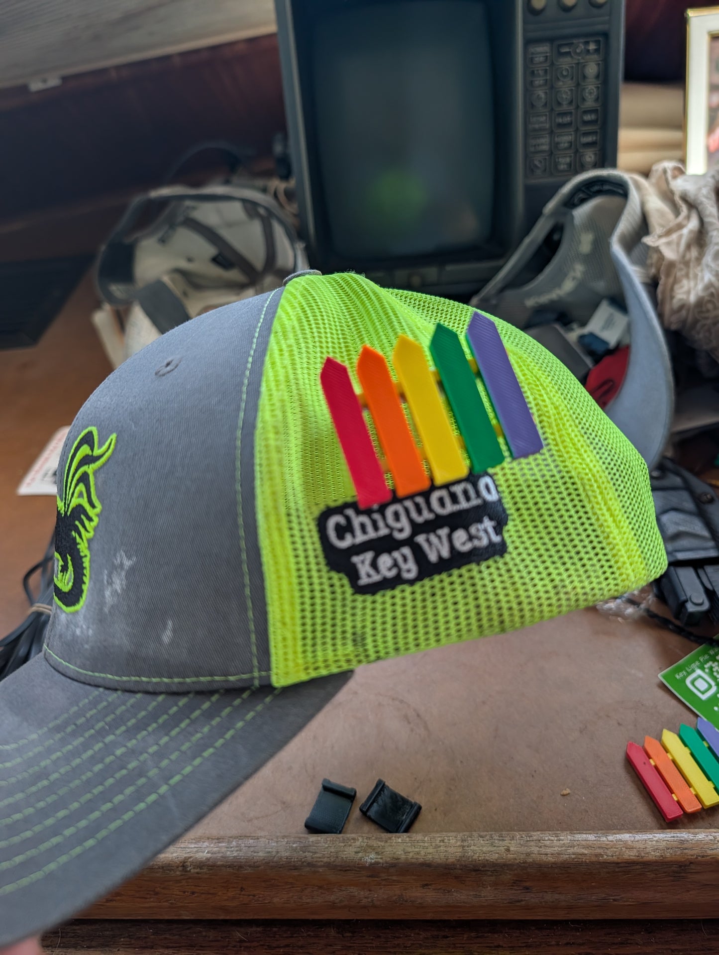 Rainbow Fence Pin and Magnet Set Made in Key West