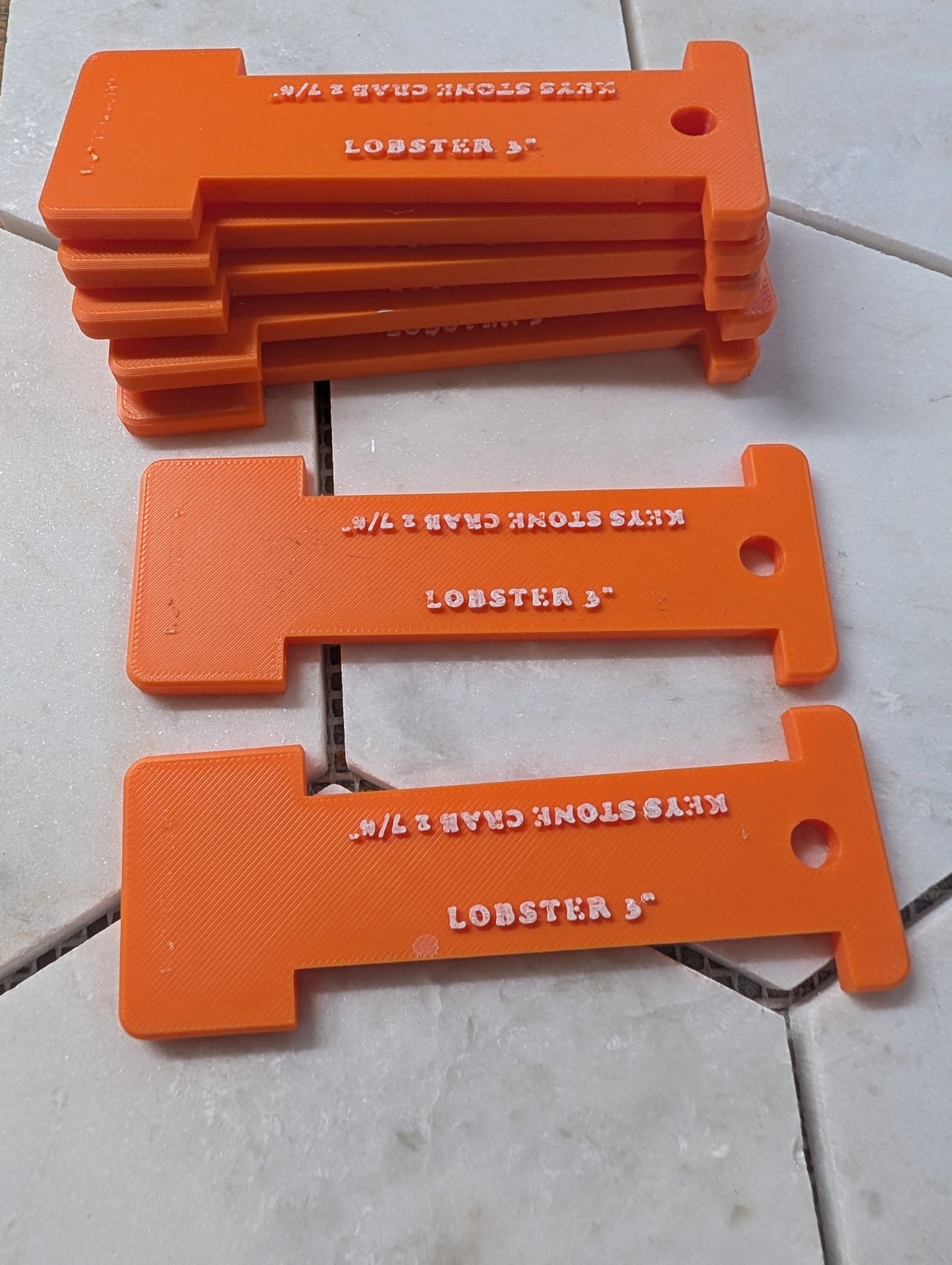 Stone Crab and Lobster Gauge for Florida Keys sizing, 2 Pack Floating.