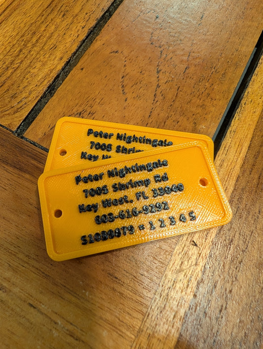 Customized Crab Pot Tags 5 Pack