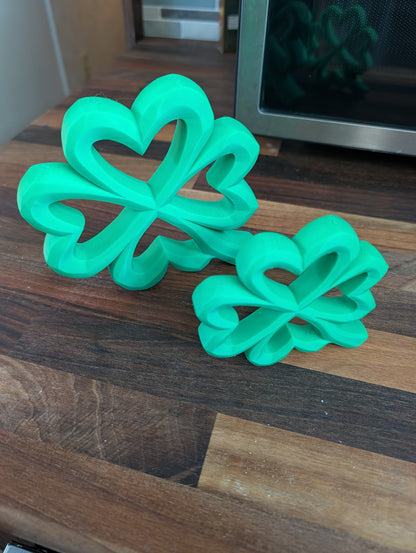 Set of 2 4 Leaf Clovers for St Patrick's Day Made in USA