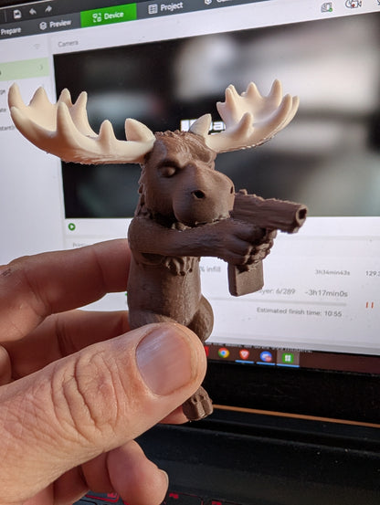 Moose Gangster Monitor Buddy Laptop or shelf Decoration